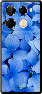 TPU чехол Синие цветы для Infinix Note 40 PRO 5G - 526b-3690 изображение 