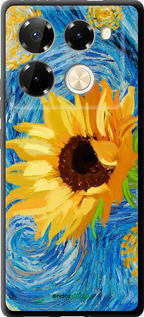 TPU чехол Цветы желто-голубые для Infinix Note 40 PRO 5G - 5308b-3690 изображение 