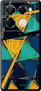 TPU чехол Арт, абстракция, желтый, синий для Infinix Note 40 PRO 5G - 5382b-3690 изображение 