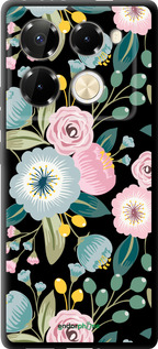 TPU чехол Цветочные обои v2 для Infinix Note 40 PRO 5G - 5602b-3690 изображение 