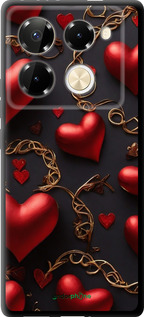 TPU чехол Сердечки для Infinix Note 40 Pro+ 5G - 5831b-3801 изображение 