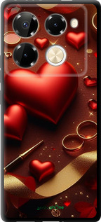TPU чехол Сердечки v3 для Infinix Note 40 Pro+ 5G - 5833b-3801 изображение 