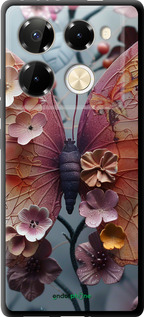 TPU чехол Fairy Butterfly для Infinix Note 40 PRO 5G - 6048b-3690 изображение 