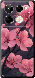 TPU чехол Пурпурная сакура для Infinix Note 40 Pro+ 5G - 6075b-3801 изображение 