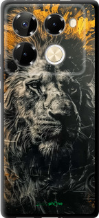 TPU чехол Лев в золотых красках для Infinix Note 40 PRO 5G - 6155b-3690 изображение 