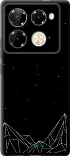 TPU чехол Черно белые абстрактные горы для Infinix Note 40 PRO 5G - 6437b-3690 изображение 