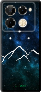 TPU чехол Горы и звезды нарисованы на фоне галактики для Infinix Note 40 PRO 5G - 6490b-3690 изображение 