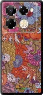 TPU чехол Абстрактні  квіти для Infinix Note 40 PRO 5G - 6526b-3690 изображение 