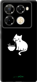 TPU чехол С милым котом на черном фоне для Infinix Note 40 PRO 5G - 6528b-3690 изображение 