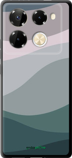TPU чехол З фіолетовим та бірюзовим ретро-стилем та хвилями для Infinix Note 40 Pro+ 5G - 6533b-3801 изображение 
