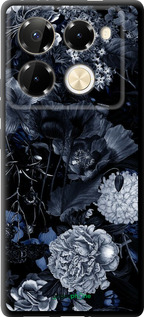 TPU чехол Абстрактный цветочный рисунок в синих тонах для Infinix Note 40 PRO 5G - 6539b-3690 изображение 