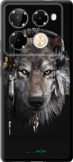 TPU чехол Волк-меломан для Infinix Note 40 PRO 5G - 875b-3690 изображение 
