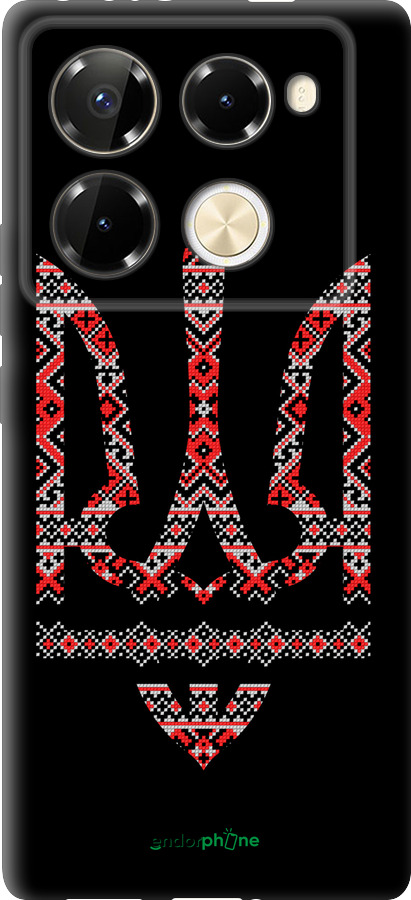 TPU чехол Герб - вышиванка на черном фоне для Infinix Note 40 PRO 5G - 1196b-3690 изображение 