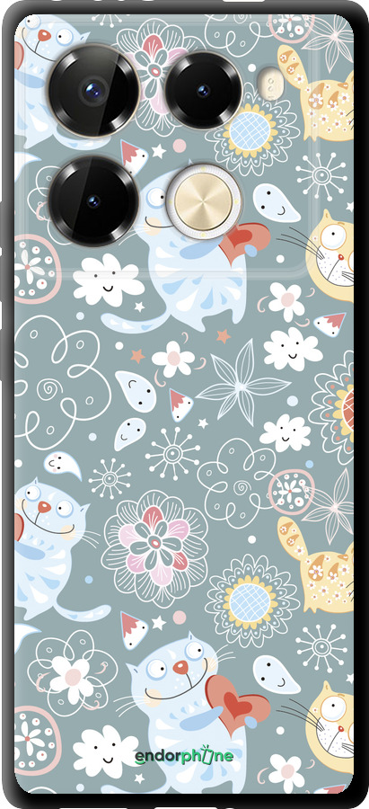 TPU чехол Котята v3 для Infinix Note 40 PRO 5G - 1223b-3690 изображение 
