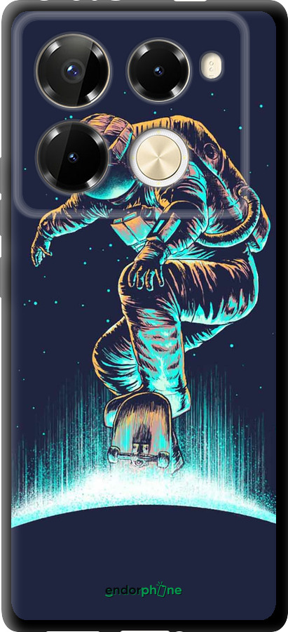 TPU чехол Космонавт на скейтборді для Infinix Note 40 PRO 5G - 4145b-3690 изображение 