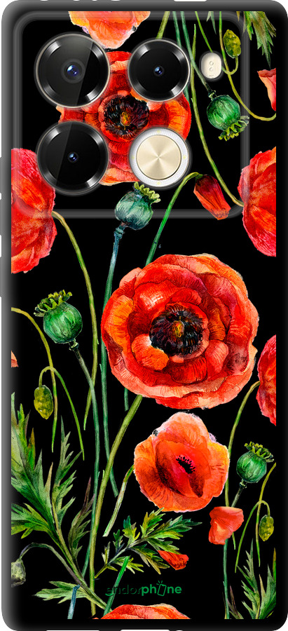 TPU чехол Нарисованные маки для Infinix Note 40 PRO 5G - 4278b-3690 изображение 