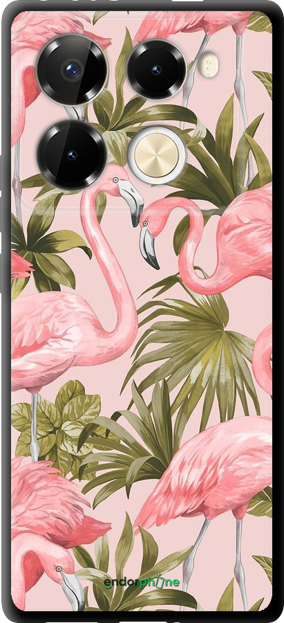 TPU чехол фламинго 2 для Infinix Note 40 PRO 5G - 4360b-3690 изображение 