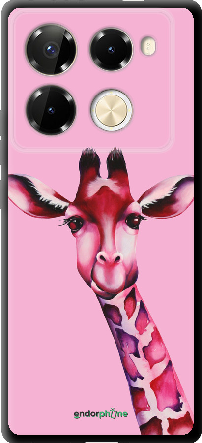 TPU чехол Розовая жирафа для Infinix Note 40 PRO 5G - 4441b-3690 изображение 