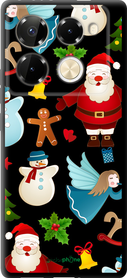 TPU чехол Новогодний 1 для Infinix Note 40 Pro+ 5G - 4614b-3801 изображение 