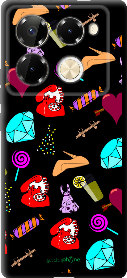 TPU чехол stickers для Infinix Note 40 PRO 5G - 4757b-3690 изображение 