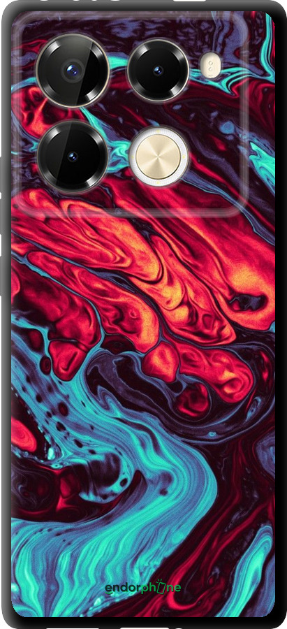 TPU чехол Синяя красная абстакция для Infinix Note 40 PRO 5G - 5339b-3690 изображение 