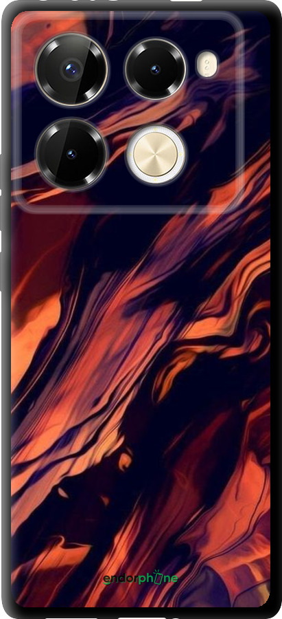 TPU чехол Черно-оранжевая абстракция для Infinix Note 40 PRO 5G - 5340b-3690 изображение 