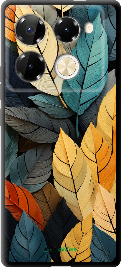 TPU чехол Кольорове листя для Infinix Note 40 PRO 5G - 5644b-3690 изображение 
