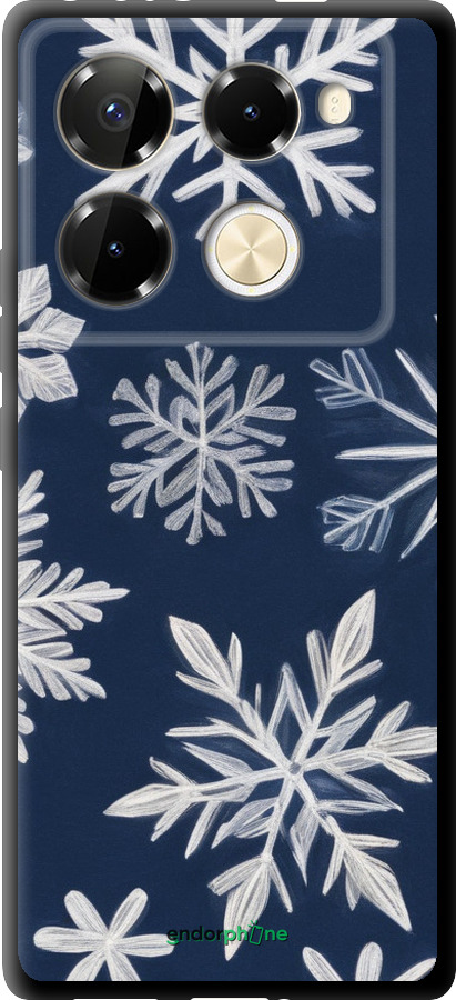 TPU чехол Снежинки для Infinix Note 40 PRO 5G - 5821b-3690 изображение 