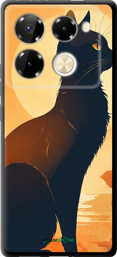 TPU чехол Черная кошка v2 для Infinix Note 40 PRO 5G - 5830b-3690 изображение 