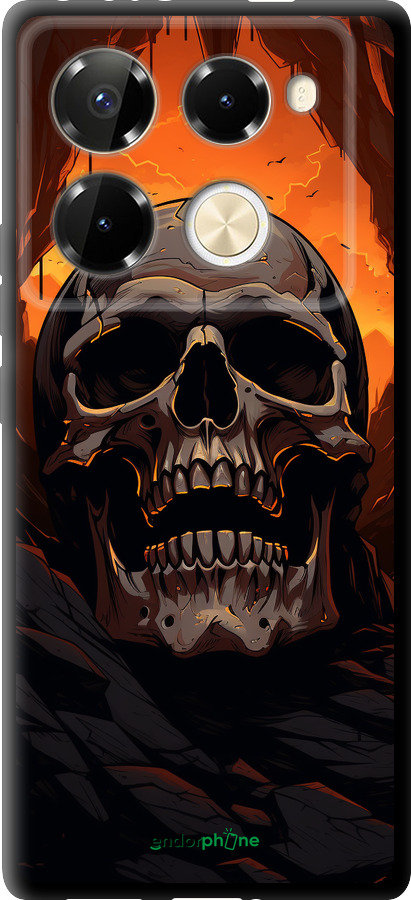 TPU чехол Череп в пещере для Infinix Note 40 PRO 5G - 5959b-3690 изображение 
