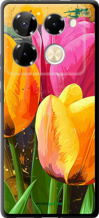 TPU чехол Намальовані тюльпани для Infinix Note 40 PRO 5G - 5990b-3690 изображение 