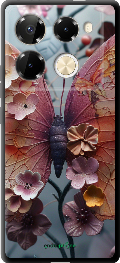 TPU чехол Fairy Butterfly для Infinix Note 40 PRO 5G - 6048b-3690 изображение 