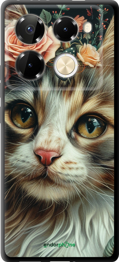 TPU чехол Cats and flowers для Infinix Note 40 Pro+ 5G - 6069b-3801 изображение 