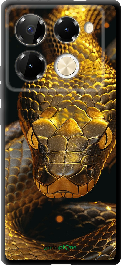 TPU чехол Golden snake для Infinix Note 40 PRO 5G - 6072b-3690 изображение 