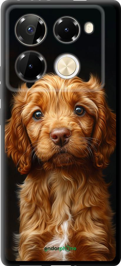 TPU чехол Cocker spaniel на черном фоне для Infinix Note 40 PRO 5G - 6137b-3690 изображение 
