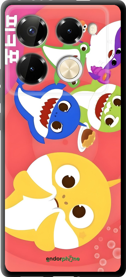 TPU чехол Бейби Шаркс для Infinix Note 40 PRO 5G - 6305b-3690 изображение 