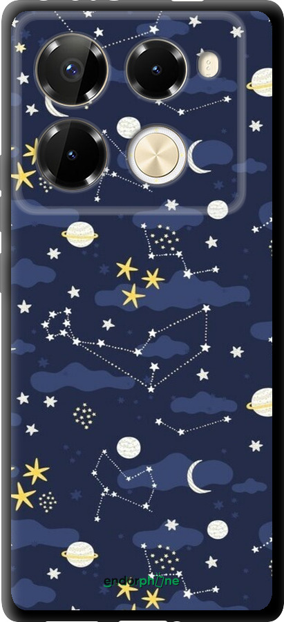 TPU чехол Астрономічний візерунок для Infinix Note 40 PRO 5G - 6446b-3690 изображение 