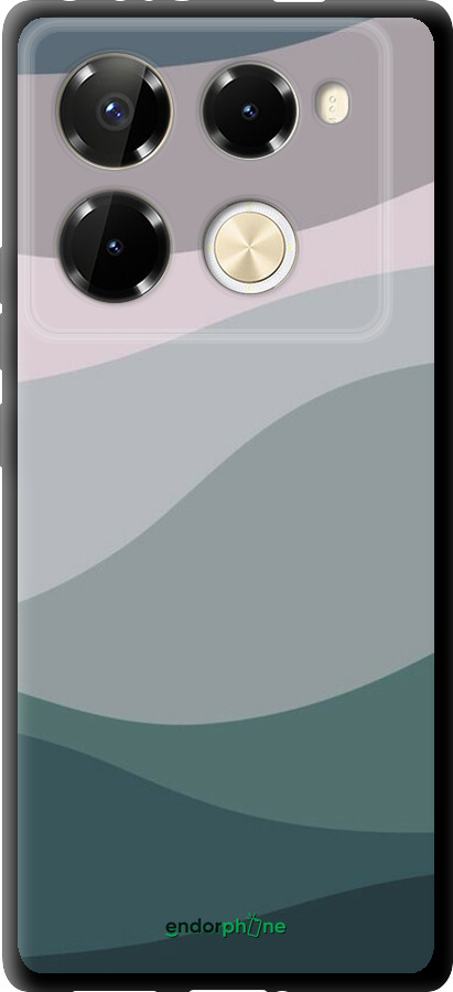 TPU чехол З фіолетовим та бірюзовим ретро-стилем та хвилями для Infinix Note 40 Pro+ 5G - 6533b-3801 изображение 