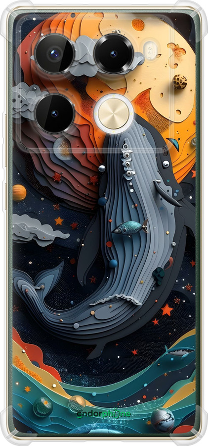 Силіконовий протиударний с посиленими кутами чехол Кит у космосі для Infinix Note 40 PRO 5G - 6328sp-3690 изображение 