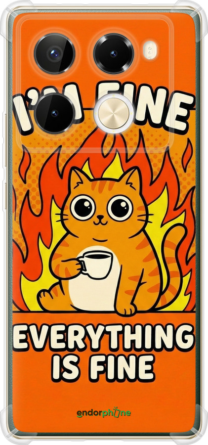 Силикон с усиленными углами чехол Funny Cat для Infinix Note 40 PRO 5G - 6786sp-3690 изображение 