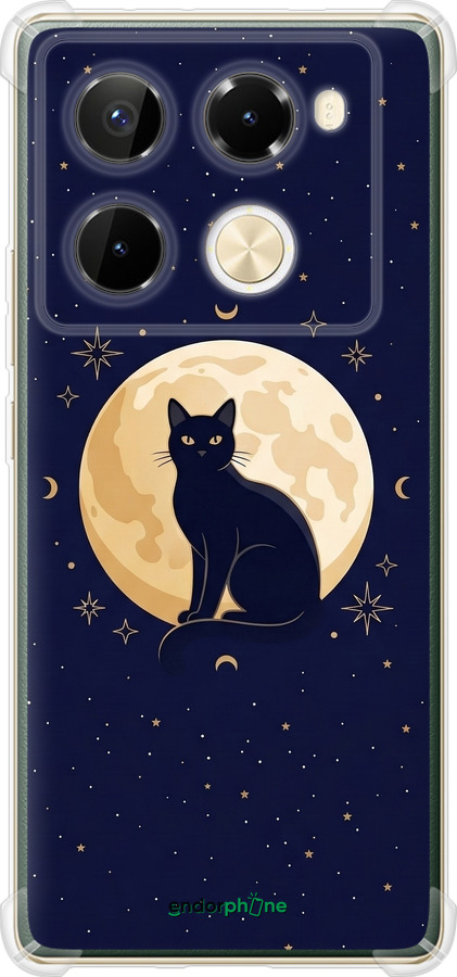 Силикон с усиленными углами чехол Cute Cat Celestial/Witchy для Infinix Note 40 Pro+ 5G - 6787sp-3801 изображение 
