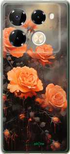 Силіконовий чехол Оранжеві троянди для Infinix Note 40 PRO 5G - 5944u-3690 изображение 