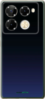 Силиконовый чехол Градиент в тёмно - синем стиле для Infinix Note 40 PRO 5G - 6542u-3690 изображение 