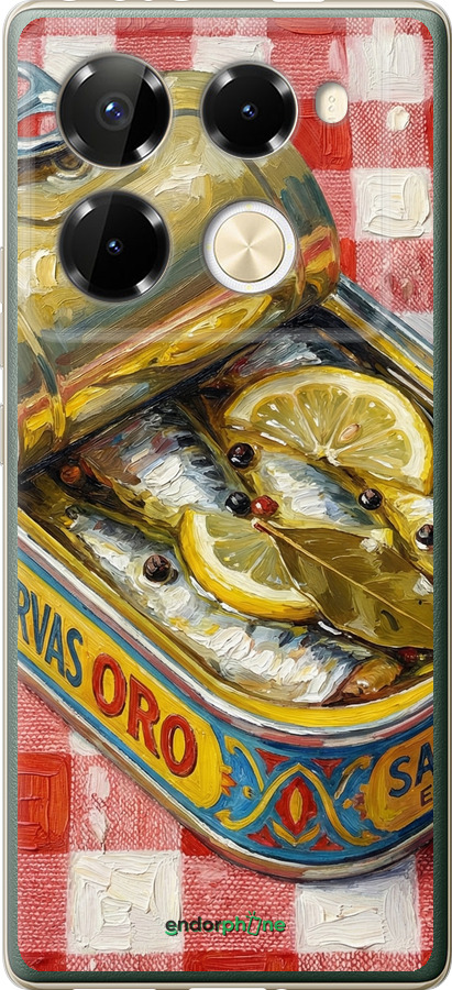 Силиконовый чехол Vintage Sardine Tin Phone для Infinix Note 40 Pro+ 5G - 6772u-3801 изображение 