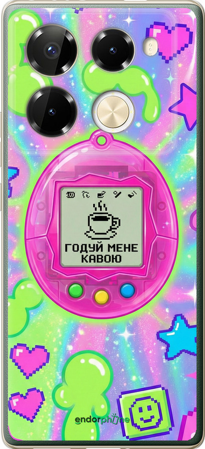 Силіконовий чехол Y2K Aesthetic Retro Pet: Годуй мене кавою для Infinix Note 40 PRO 5G - 6784u-3690 изображение 