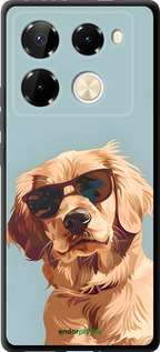 TPU чехол Пес в очках для Infinix Note 40 Pro+ 5G - 6381b-3801 изображение 