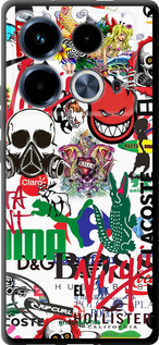 TPU чехол Many different logos для Infinix Note 40 - 4022b-3707 изображение 