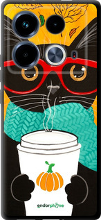 TPU чехол Осенний кот для Infinix Note 40 - 4026b-3707 изображение 