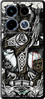 TPU чехол Тату Викинг для Infinix Note 40 - 4098b-3707 изображение 