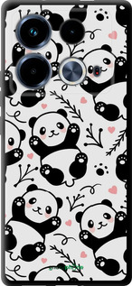 TPU чехол Панды для Infinix Note 40 - 4318b-3707 изображение 